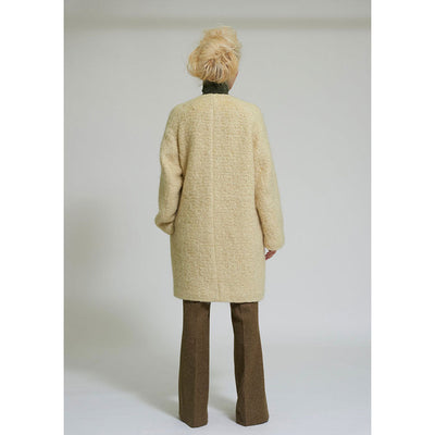 【INSCRIRE/アンスクリア】<br>Knit Shaggy Coat <br>I23AW-CT79