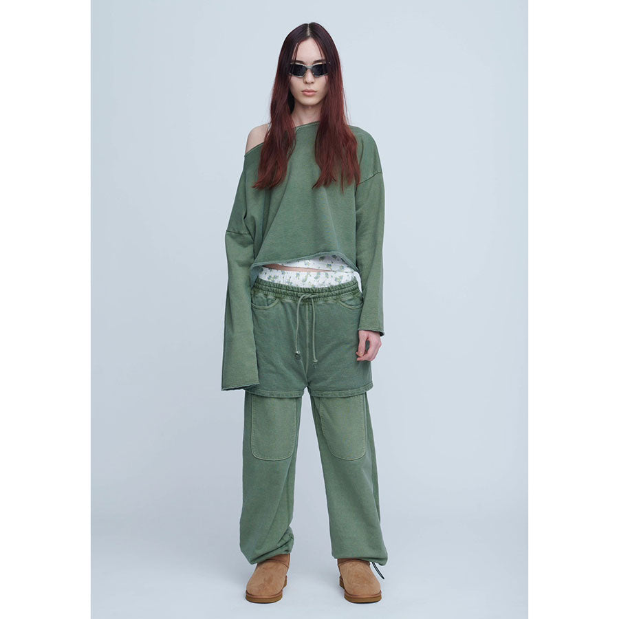 【INSCRIRE/アンスクリア】<br>Layered Sweat Pants <br>I25AW-BC117