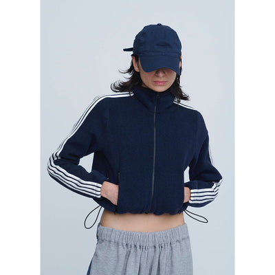 【INSCRIRE/アンスクリア】<br>Fleece Tight Fit Track Jacket <br>I25AW-BC119