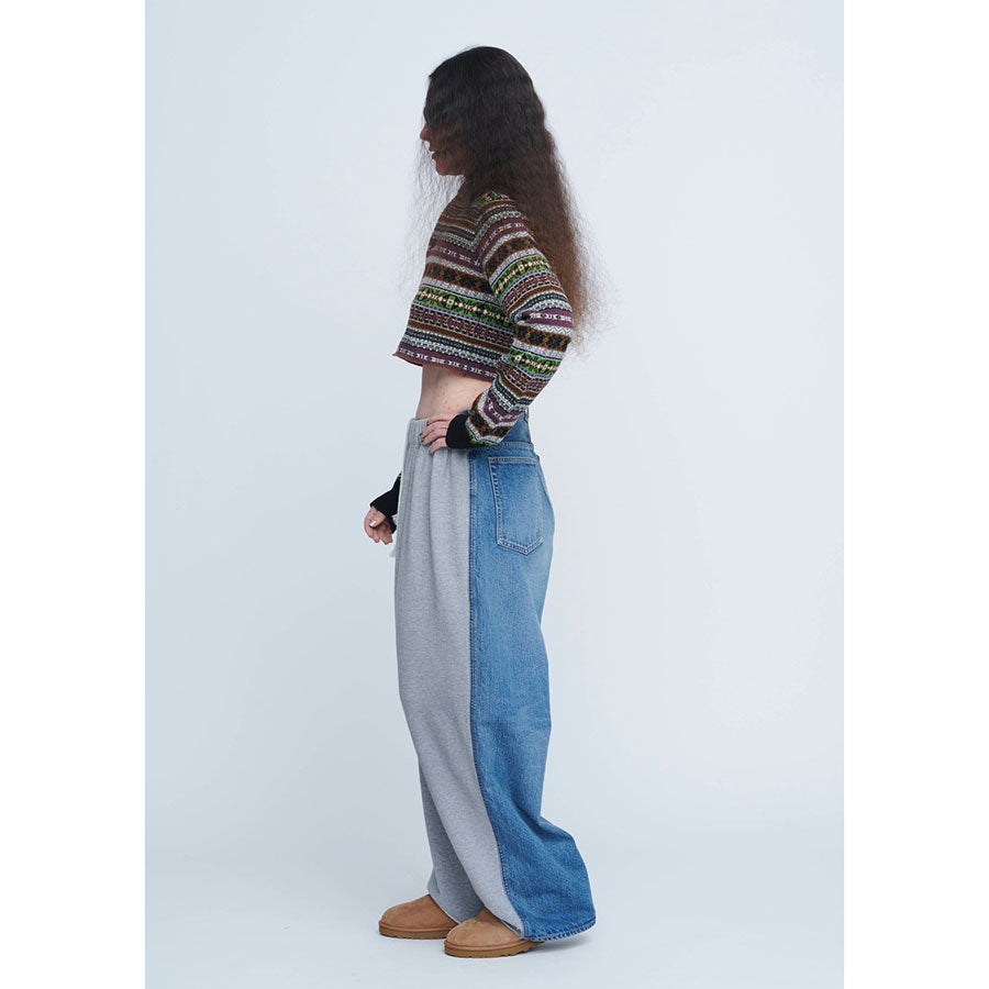【INSCRIRE/アンスクリア】<br>Hybride Sweat Denim Pants <br>ID-PT50