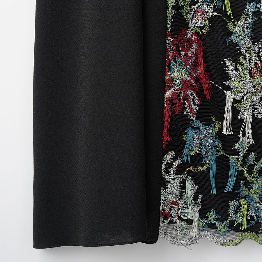 【MURRAL/ミューラル】<br>Floating flower lace skirt <br>241-0905