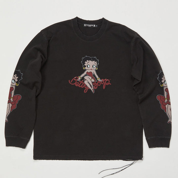 MASTERMIND WORLD×BETTY BOOP】L/S TEE (DAMEGED) REGULAR FIT