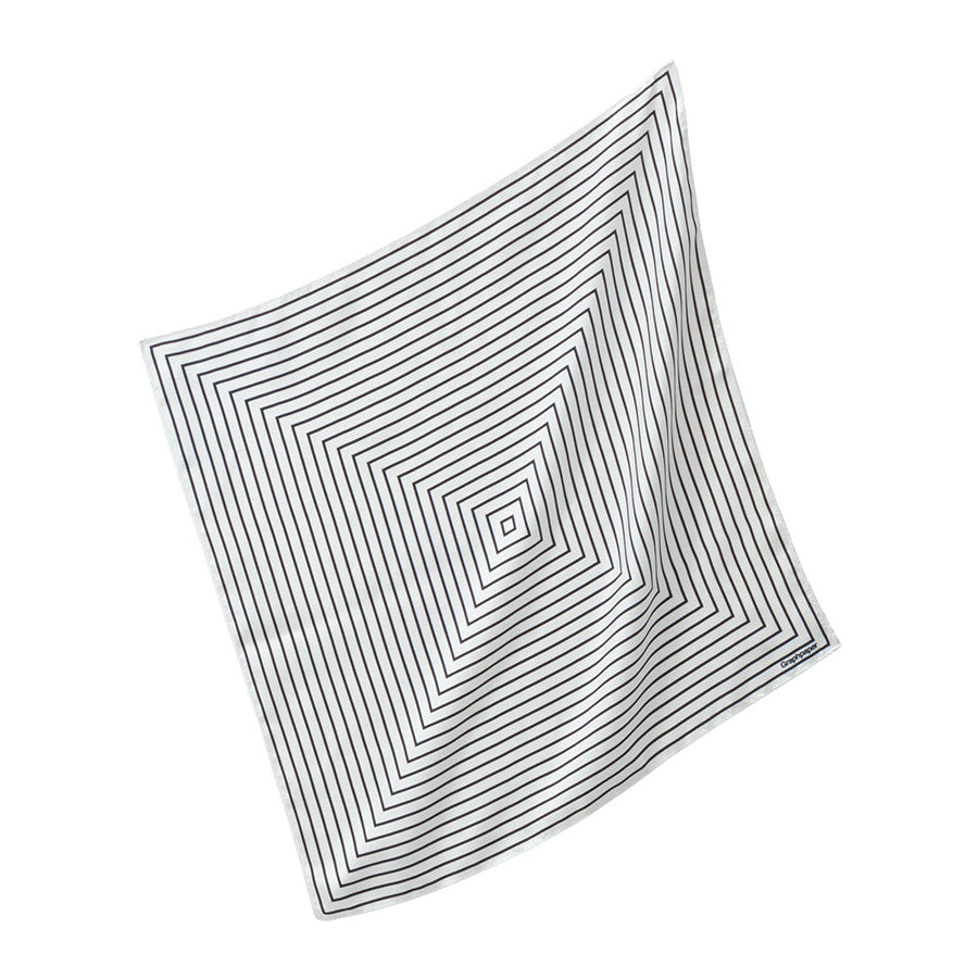 【Graphpaper/グラフペーパー】<br>Geometric Silk Scarf <br>GU253-90506