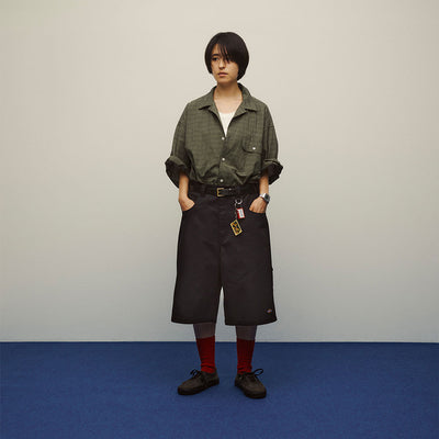 【SEDAN ALL-PURPOSE/セダンオールパーパス】<br>Dobby Plaid Open Collar S/S Shirt <br>SD25S-SH05
