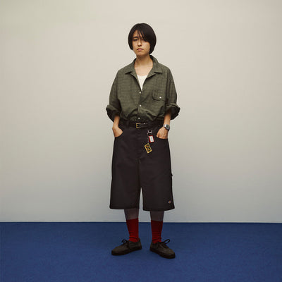 【SEDAN ALL-PURPOSE/セダンオールパーパス】<br>Dobby Plaid Open Collar S/S Shirt <br>SD25S-SH05