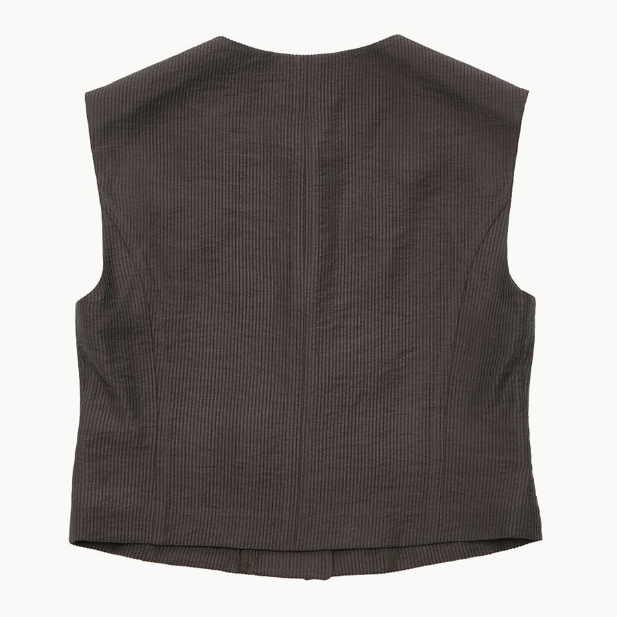 AMOMENTO/アモーメント】STRIPE BUTTON VEST AM24SSW03VTの通販 