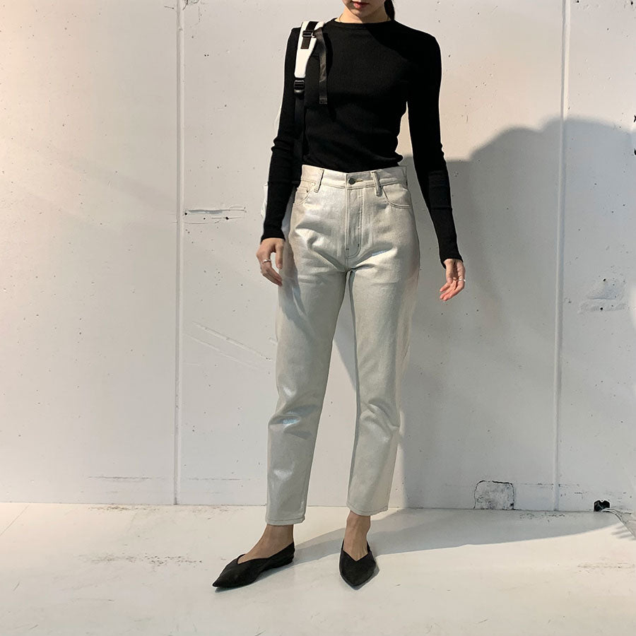 生まれのブランドで JUN MIKAMI/ジュンミカミ】ホイルデニム 23SS-10-Dの通販 パンツ