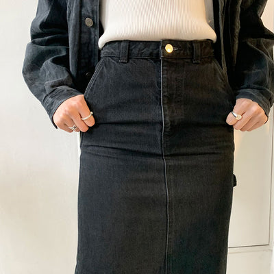 【IIROT/이롯트】<br> USA Cotton Maxi skirt<br> 022-023-D003 