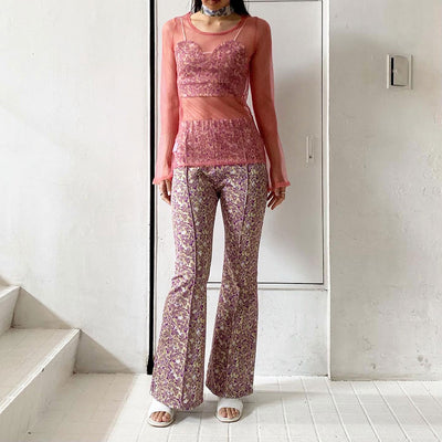 SALE 50%OFF ! <br/>【OPEN SESAME CLUB/オープン セサミ クラブ】<br>haze rib tops <br>OCS23111