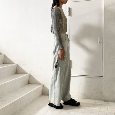 SALE 50%OFF ! <br/>【kotohayokozawa/コトハヨコザワ】<br>PANELED DENIM PANTS <br>KT23S-PT03