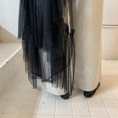 【MARGE/マージ】<br>Pleated tulle wrap skirt <br>1006-0105-253