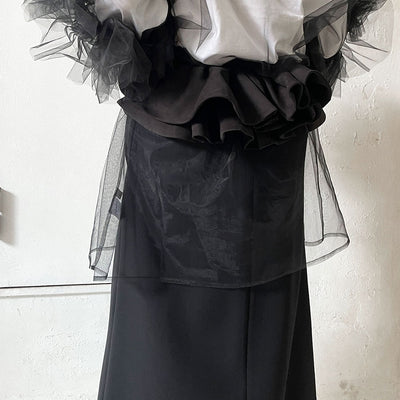 【MARGE/マージ】<br>Suede ruffle scarf <br>1006-0108-258
