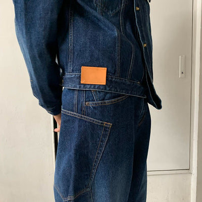 【KHOKI/コッキ】<br>Draped denim pants <br>23aw-p-07