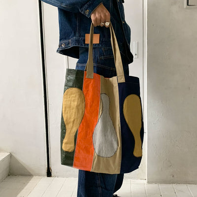 【KHOKI/コッキ】<br>Color-block vinyl tote bag <br>23aw-bg-03