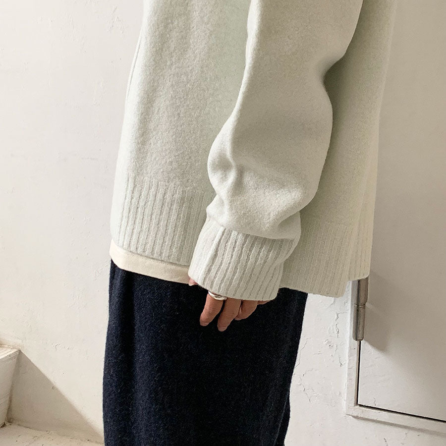 【STUDIO NICHOLSON/スタジオニコルソン】<br>5GG BOILED WOOLHALF ZIP JUMPER IWAKI <br>SNM-1047