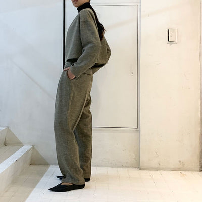 【SINME/シンメ】<br>ツィードノーカラージャケット <br>S23AW-16