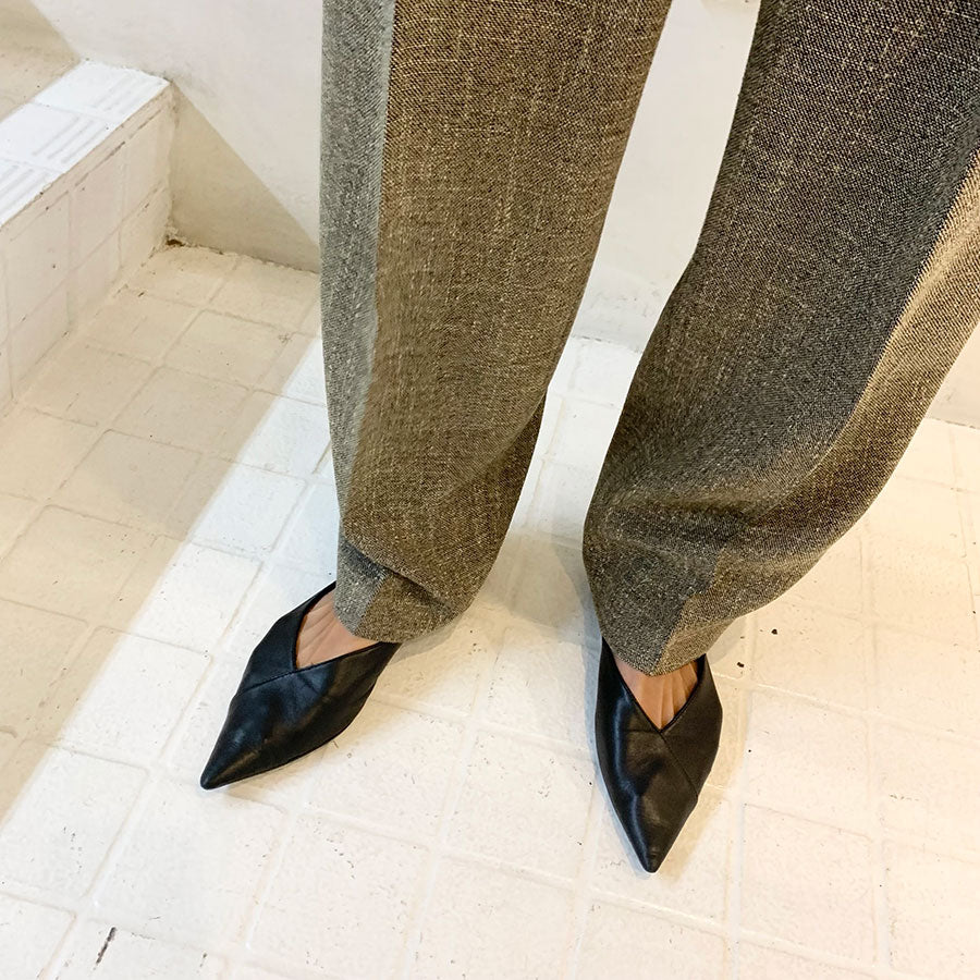 【SINME/シンメ】<br>ツィードワイドタックパンツ <br> S23AW-17
