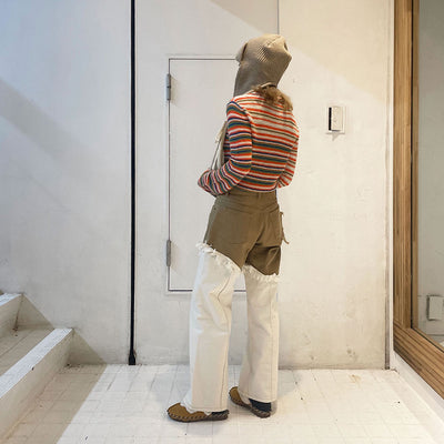 【kotohayokozawa/コトハヨコザワ】<br>FRINGE DENIM PANTS <br>KT23A-PT01