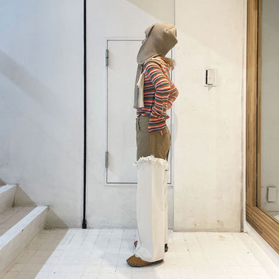【kotohayokozawa/コトハヨコザワ】<br>FRINGE DENIM PANTS <br>KT23A-PT01