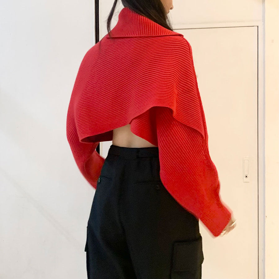 【IIROT/イロット】<br>Cotton wool layered knit <br>024-023-KT56