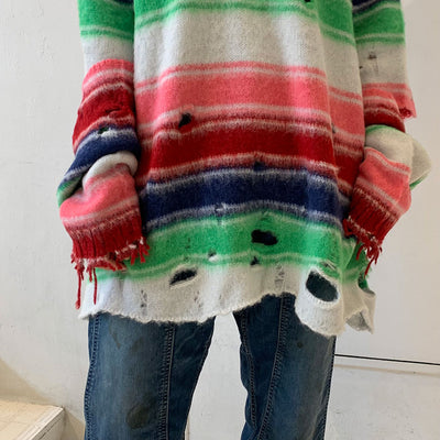 【doublet/ダブレット】<br>STRIPE OVERSIZE PULLOVER <br/>23AW54KN133