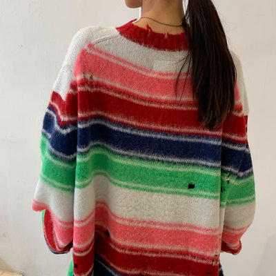【doublet/ダブレット】<br>STRIPE OVERSIZE PULLOVER <br/>23AW54KN133