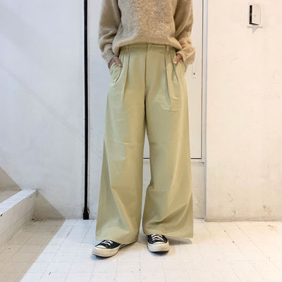 【AURALEE/オーラリー】<br>WASHED HEAVY CHINO WIDE PANTS <br>A23AP03ZC