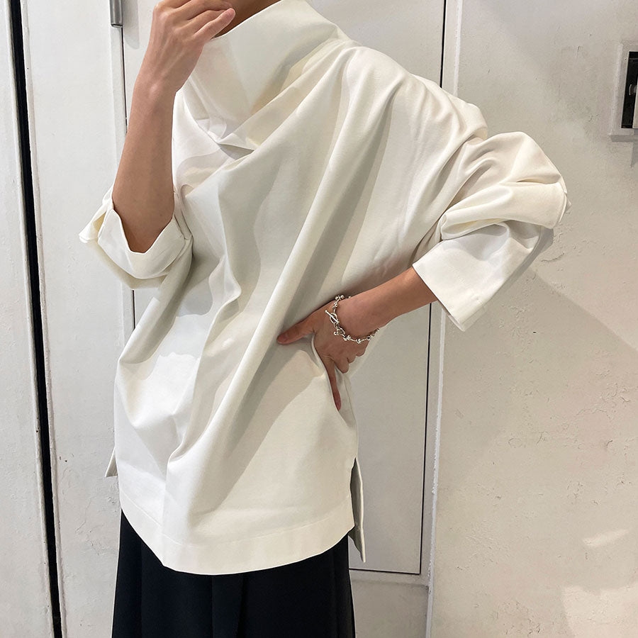 【IIROT/이롯트】<br> Double jersey drape pullover<br> 024-023-CT71 