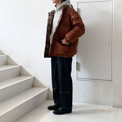 【DAIRIKU/ダイリク】<br>Check Nylon Reversible Down Jacket <br>23AWJ-3