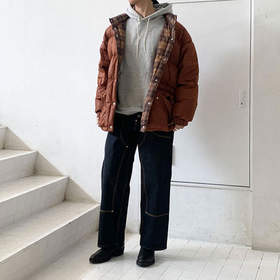 【DAIRIKU/ダイリク】<br>Check Nylon Reversible Down Jacket <br>23AWJ-3