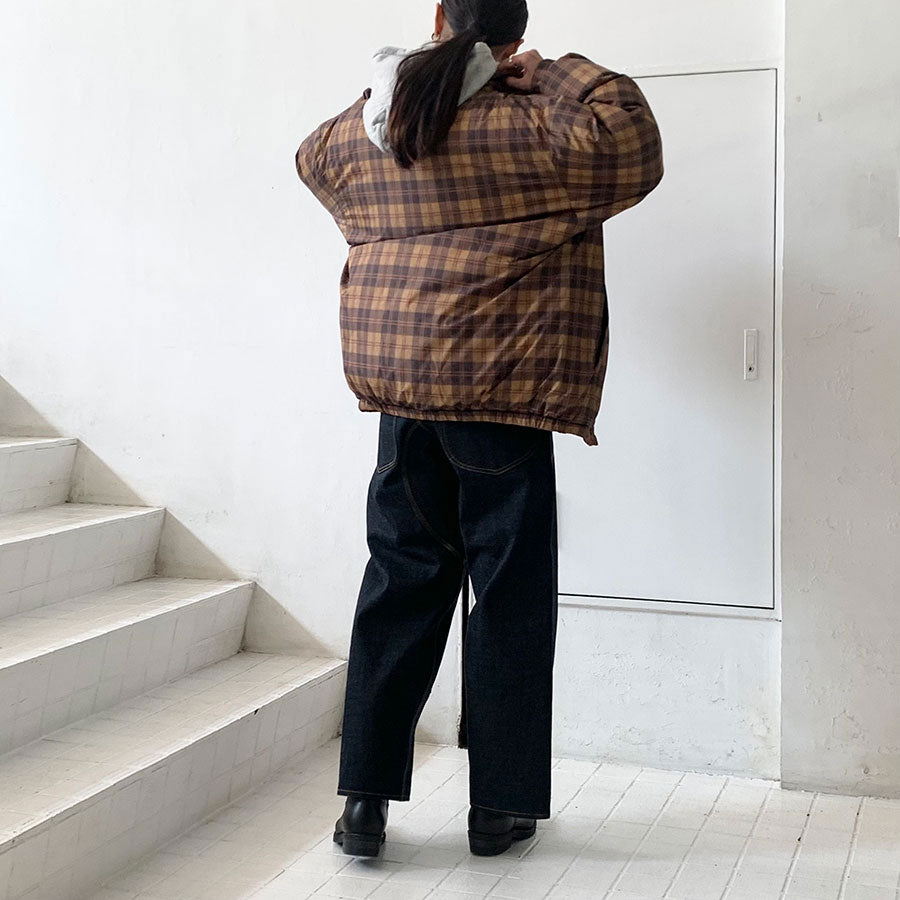 【DAIRIKU/ダイリク】<br>Check Nylon Reversible Down Jacket <br>23AWJ-3