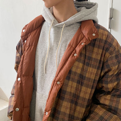 【DAIRIKU/ダイリク】<br>Check Nylon Reversible Down Jacket <br>23AWJ-3