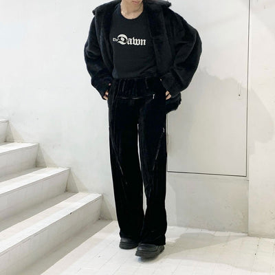 【M A S U/エムエーエスユー】<br>VELVET ZIPPER EASY PANTS <br>MFFW-PT0723