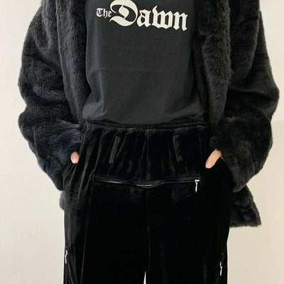 【M A S U/エムエーエスユー】<br>VELVET ZIPPER EASY PANTS <br>MFFW-PT0723