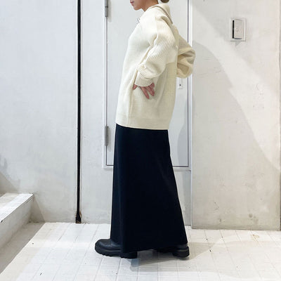 【AURALEE/オーラリー】<br>MILLED FRENCH MERINO RIB KNIT ZIP P/O <br>A23AP05MR