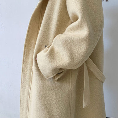 【AURALEE/オーラリー】<br>BRUSHED ALPACA WOOL MELTON HOODED COAT <br>A23AB02AS