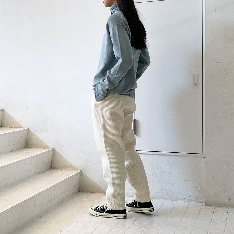 【AURALEE/オーラリー】<br>WASHED FRENCH MERINO KNIT TURTLE <br>A23AT03SW