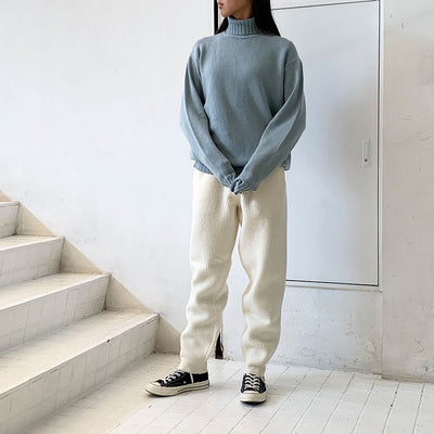 【AURALEE/オーラリー】<br>WASHED FRENCH MERINO KNIT TURTLE <br>A23AT03SW