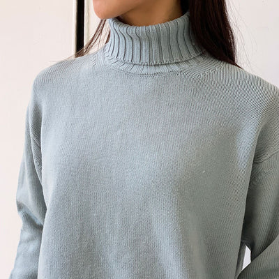【AURALEE/オーラリー】<br>WASHED FRENCH MERINO KNIT TURTLE <br>A23AT03SW