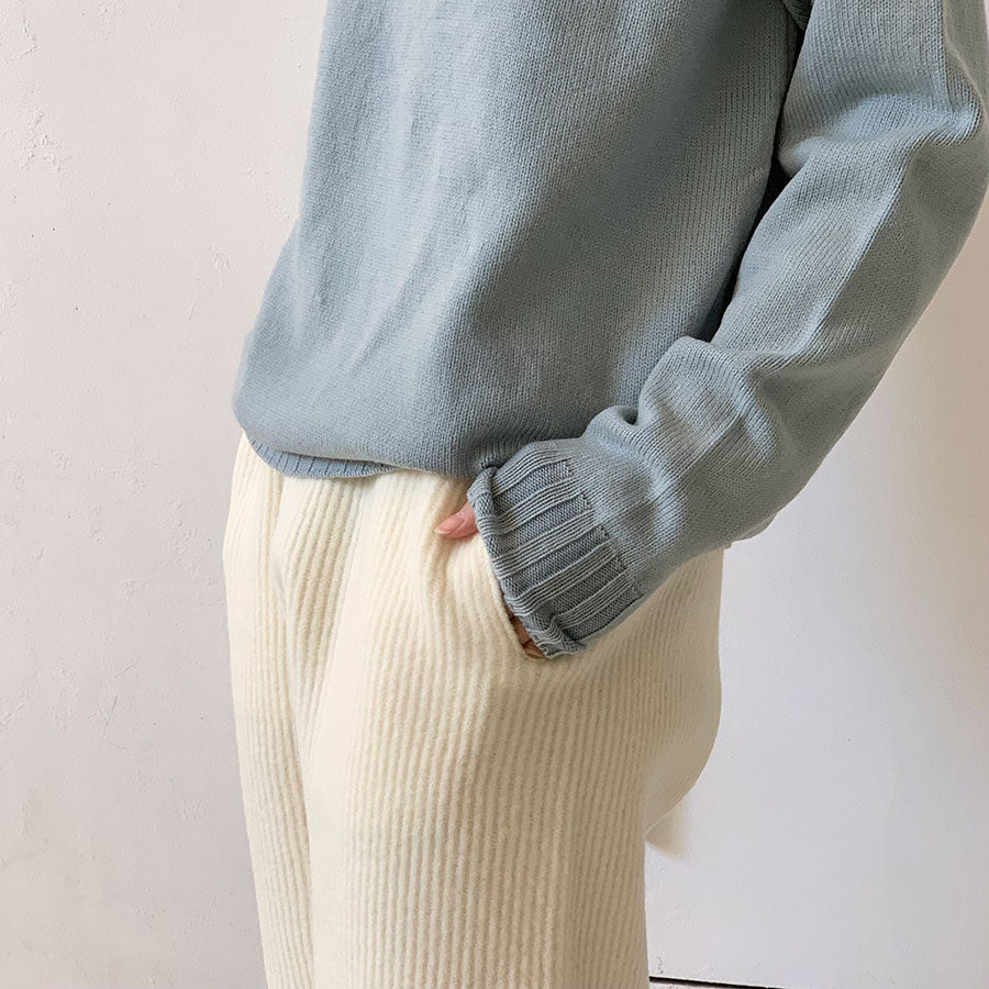 【AURALEE/オーラリー】<br>WASHED FRENCH MERINO KNIT TURTLE <br>A23AT03SW