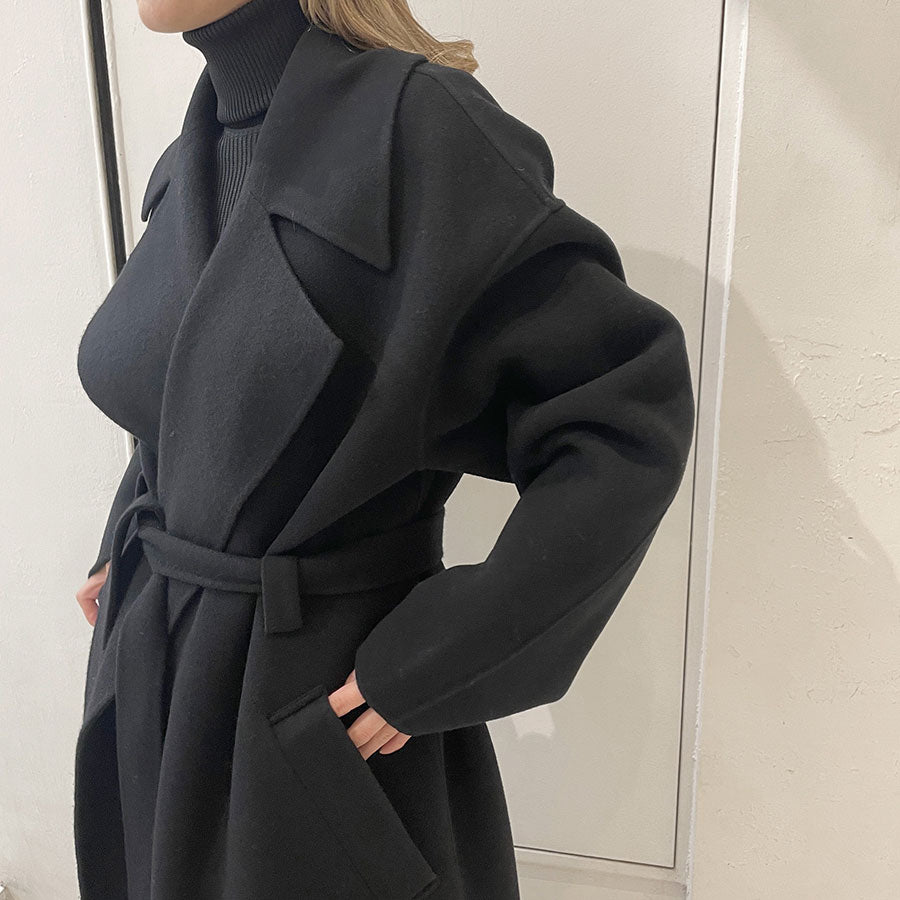 【AURALEE/オーラリー】<br>DOUBLE CLOTH PILE MOSSER HAND SEWN COAT <br>A23AC03PM