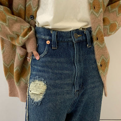 【DAIRIKU/ダイリク】<br>Mohair Border Cardigan <br>23AWK-2