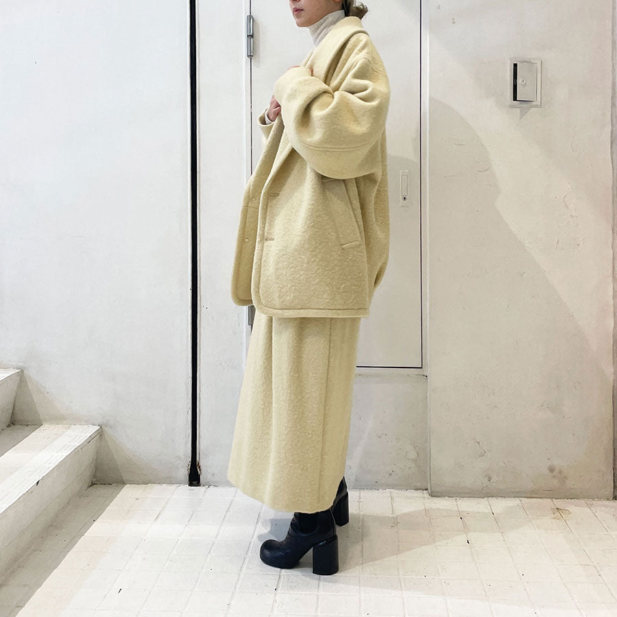 【AURALEE/オーラリー】<br>BRUSHED ALPACA WOOL MELTON HALF COAT <br>A23AC04AS