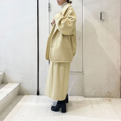 【AURALEE/オーラリー】<br>BRUSHED ALPACA WOOL MELTON HALF COAT <br>A23AC04AS