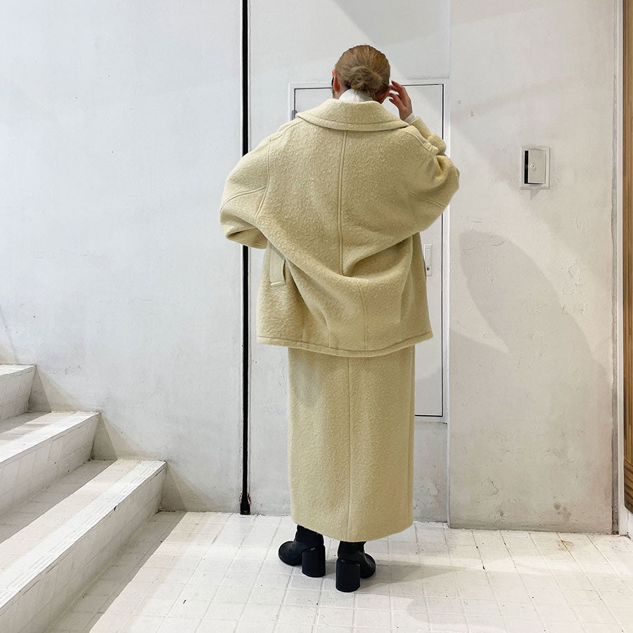 【AURALEE/オーラリー】<br>BRUSHED ALPACA WOOL MELTON HALF COAT <br>A23AC04AS