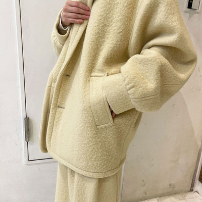 【AURALEE/オーラリー】<br>BRUSHED ALPACA WOOL MELTON HALF COAT <br>A23AC04AS