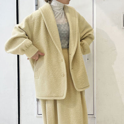 【AURALEE/オーラリー】<br>BRUSHED ALPACA WOOL MELTON HALF COAT <br>A23AC04AS