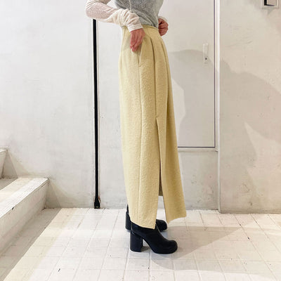 【AURALEE/オーラリー】<br>BRUSHED ALPACA WOOL MELTON SKIRT <br>A23AS05AS