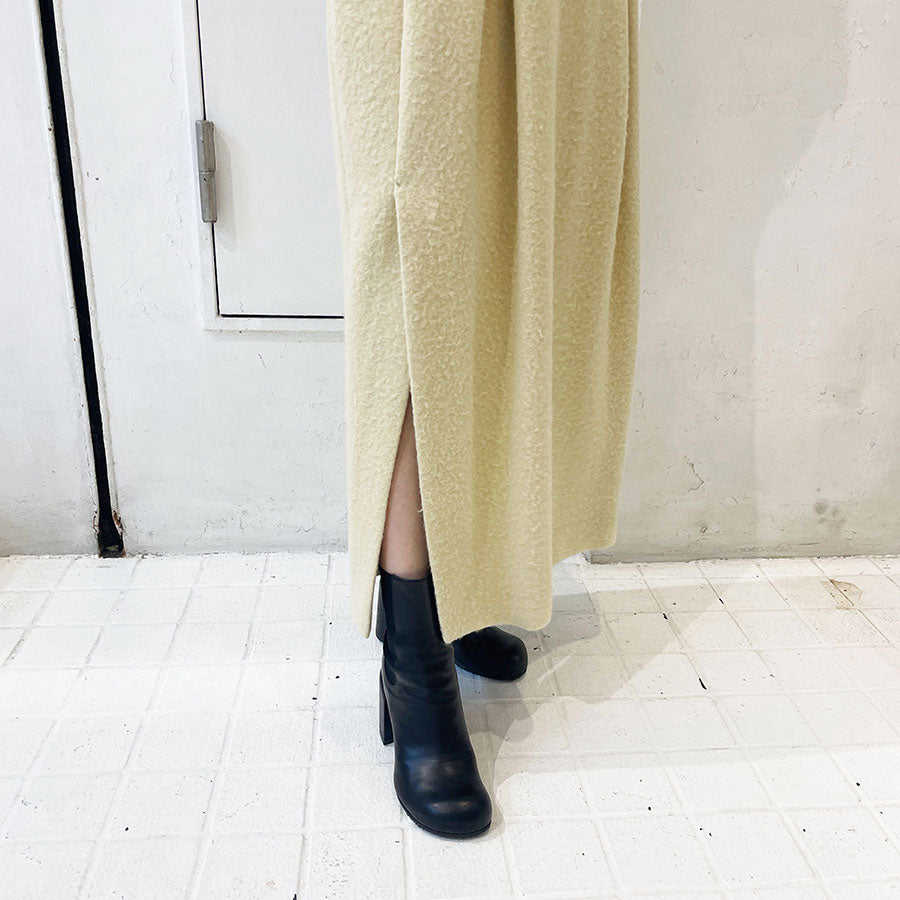 【AURALEE/オーラリー】<br>BRUSHED ALPACA WOOL MELTON SKIRT <br>A23AS05AS