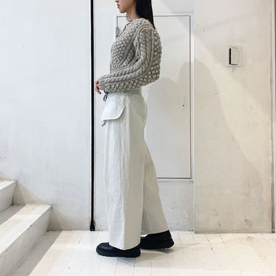 【ERIKOKATORI/エリコカトリ】<br>lace up hand knit <br>EK7-5-2